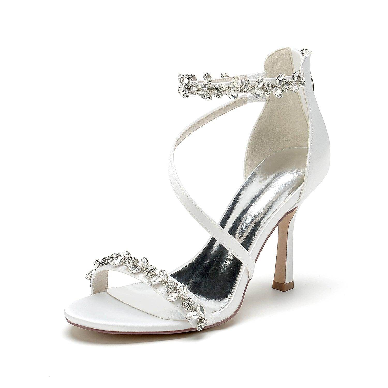 Stiletto Heel 9.5cm Silk-Like Shoes CK0391 - COCOMELODY